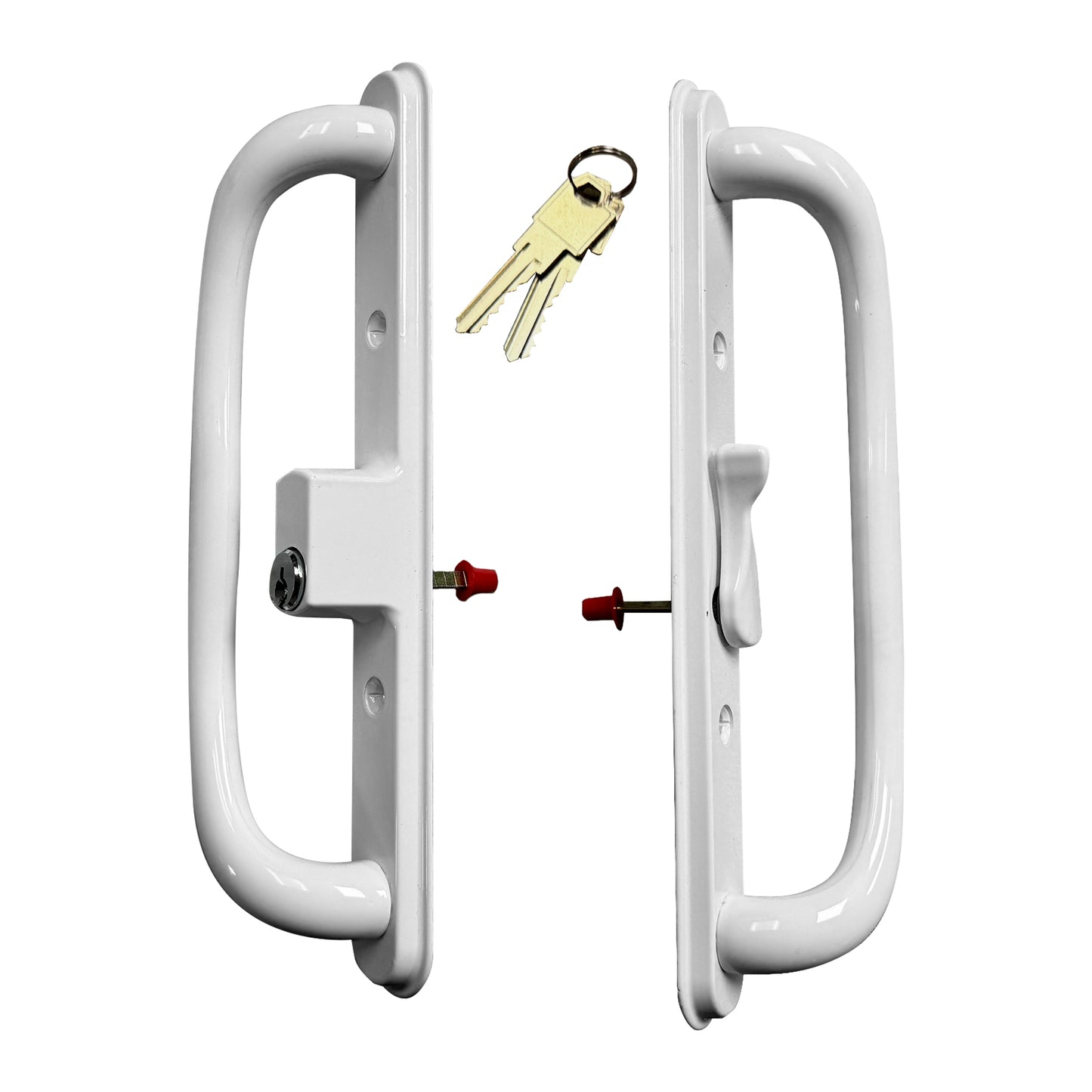 DH-341 Truth Sliding Patio Door Handle Set, 3-15/16" Hole Spacing, Offset Latch w/ Key - Garage and Sliding Door Hardware