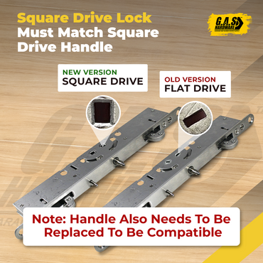 (DL-800) Windoor Dual Point Mortise Lock With Square Drive - Garage and Sliding Door Hardware