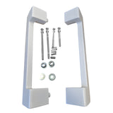 White Interlock Crest Sliding Patio Door Handle 13-714W