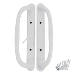 (DH-430-W) Truth Sliding Door Handle Set, Center Latch, No Key, 3-15/16" Hole Space- White