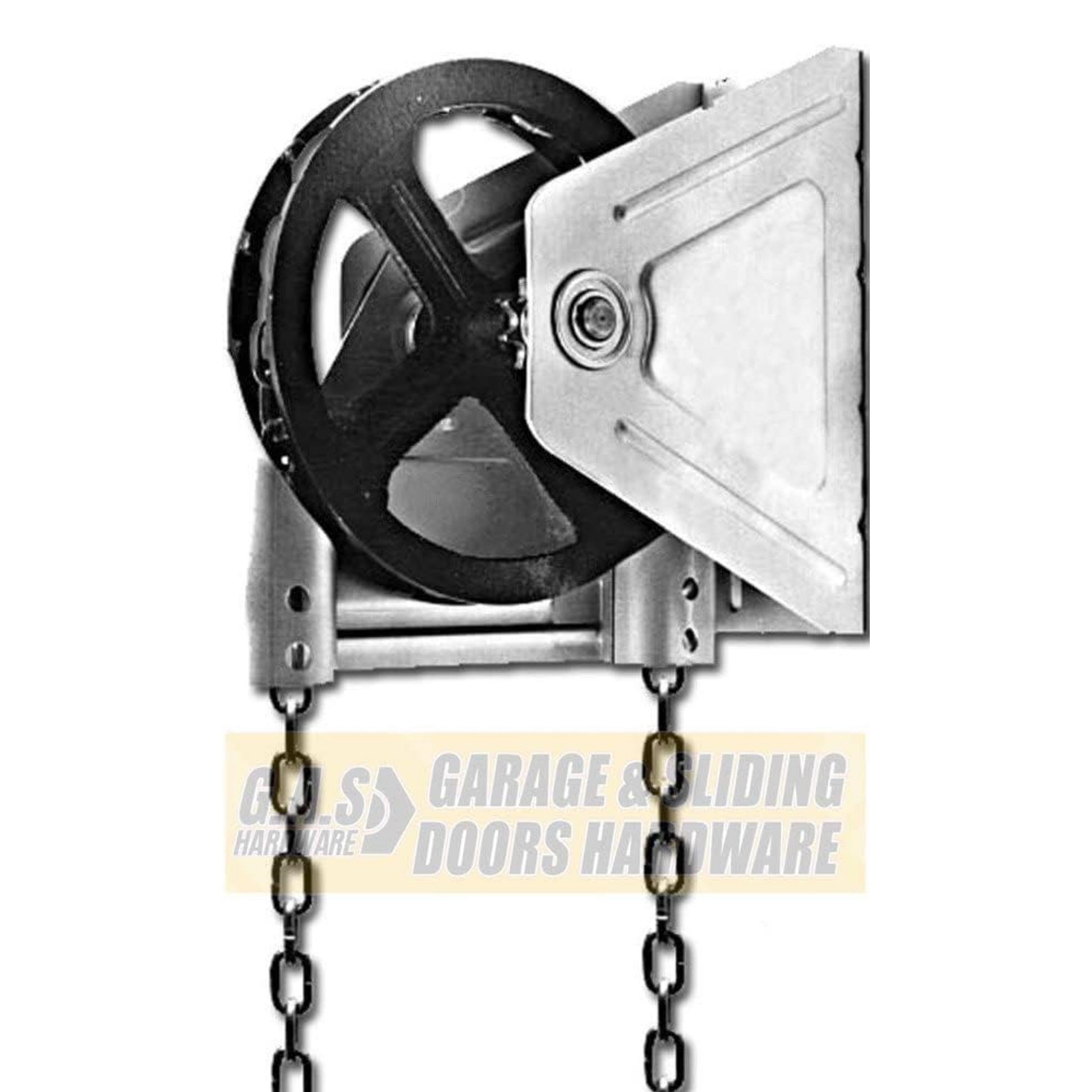 Chain Hoist Kit Model 2000R 4:1 Reduction Wall Mount (1 Inch Shaft) - Garage and Sliding Door Hardware