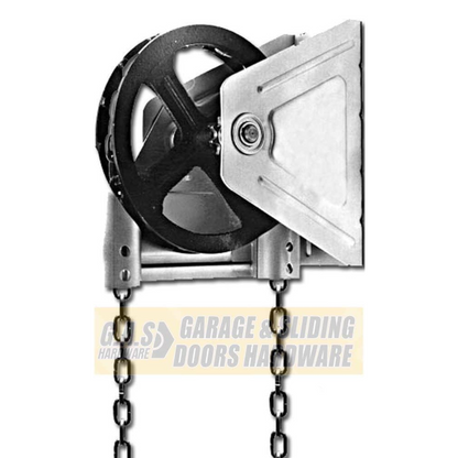 Chain Hoist Kit Model 2000R 4:1 Reduction Wall Mount (1 Inch Shaft) - Garage and Sliding Door Hardware