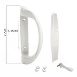 7-5/8" Omega Sliding Patio Glass Door Handle + 3-15/16" Hole Spacing