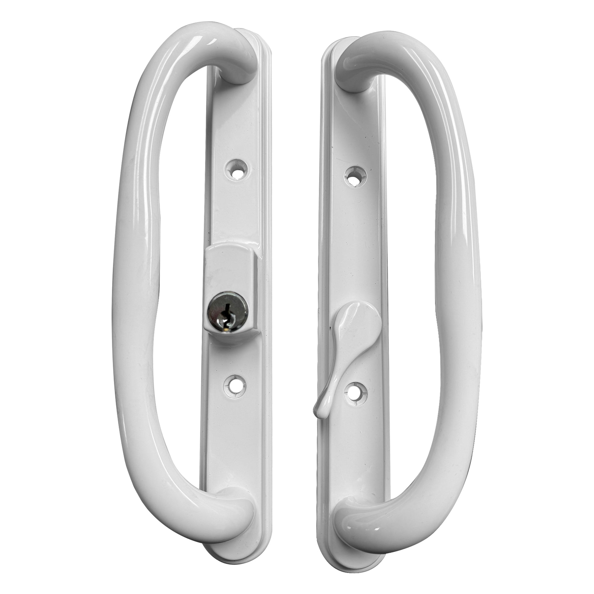 DH-341 Truth Sliding Patio Door Handle Set, 3-15/16" Hole Spacing, Offset Latch w/ Key - Garage and Sliding Door Hardware