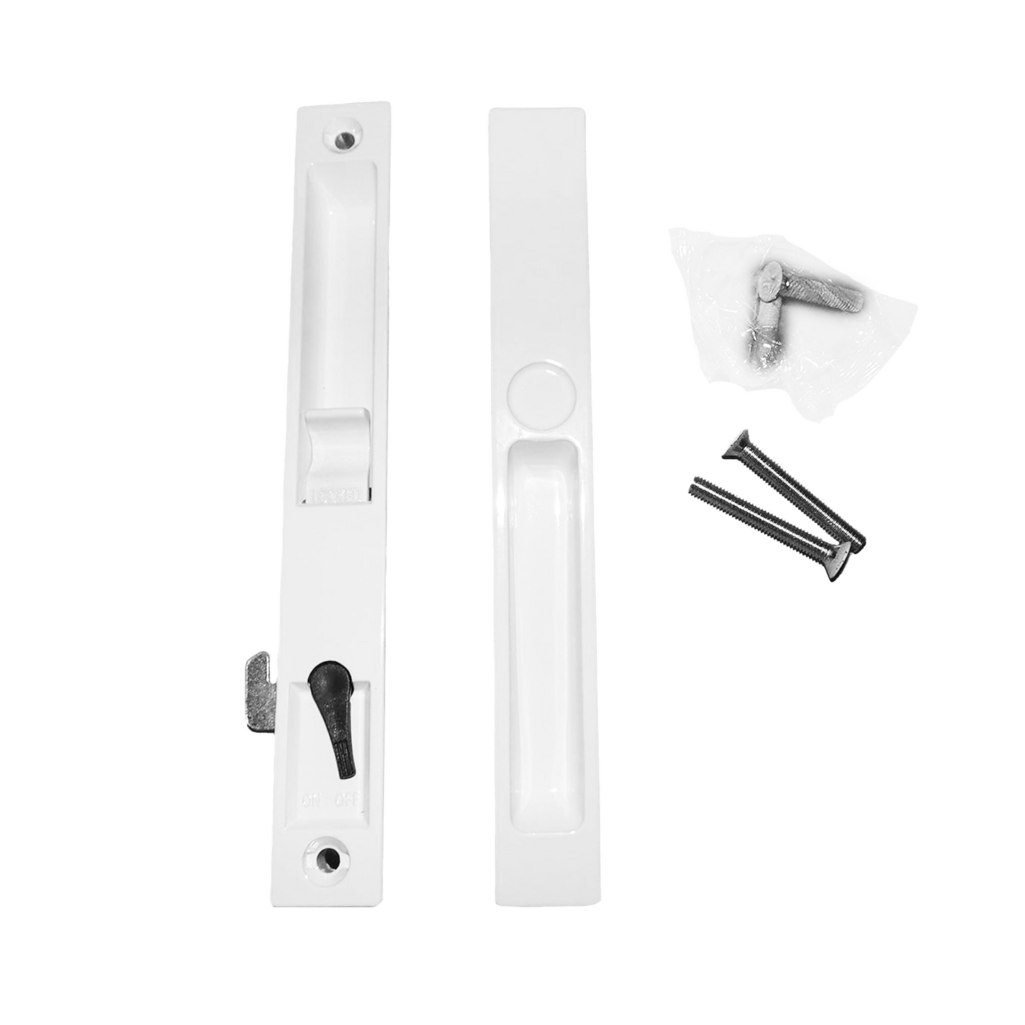 PGT 2500 Series Flush Mount Door Lock Handle with 6-5/8" Hole Spacing (with Nylon Bushing) (DL-433) - Garage and Sliding Door Hardware