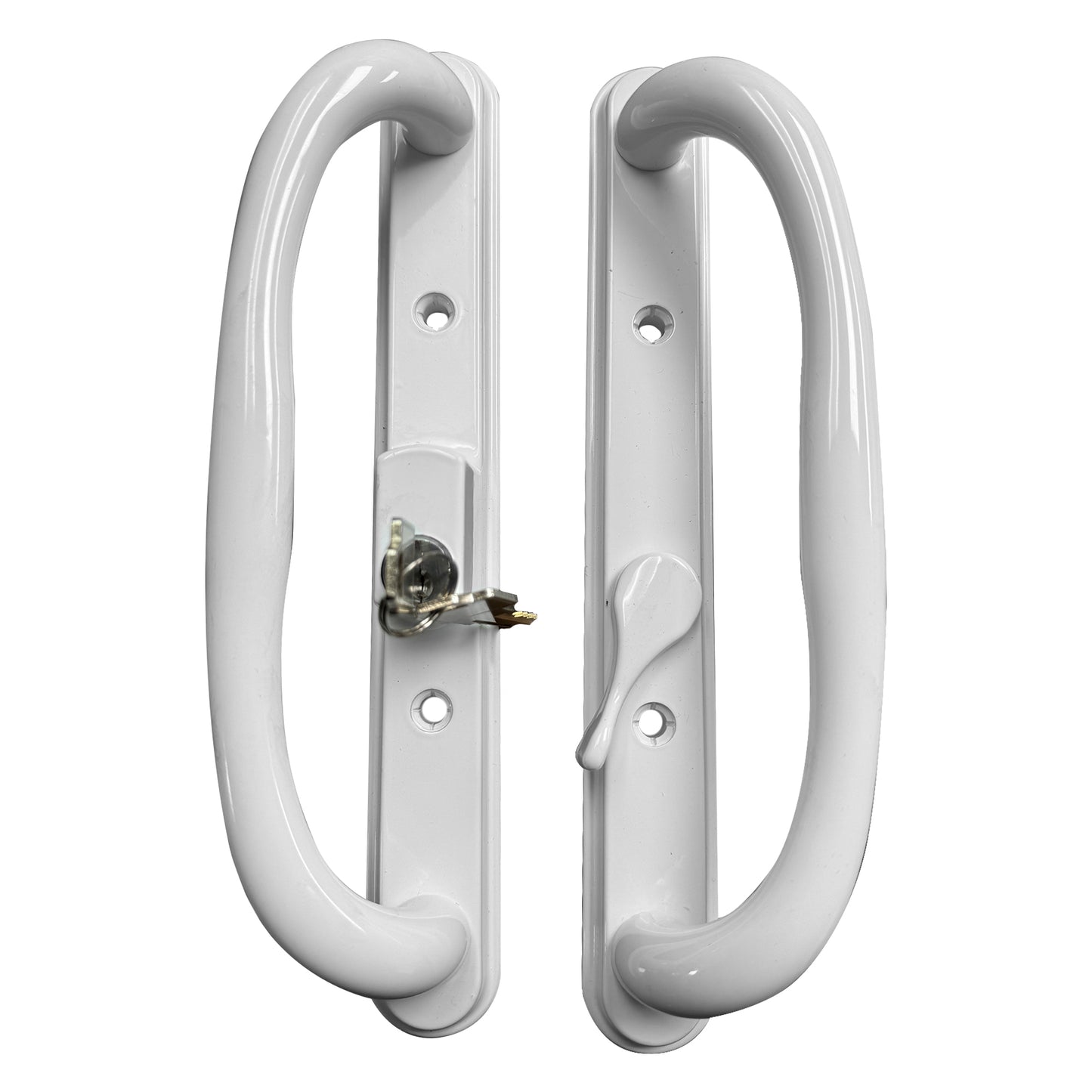 DH-341 Truth Sliding Patio Door Handle Set, 3-15/16" Hole Spacing, Offset Latch w/ Key - Garage and Sliding Door Hardware
