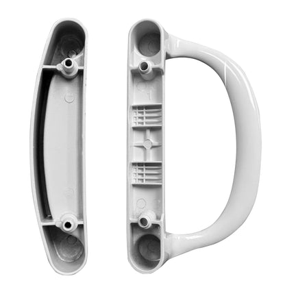 (DH-508-W) Silver Line Siding Door Handle Kit, 3-15/16" Hole Space- White - Garage and Sliding Door Hardware