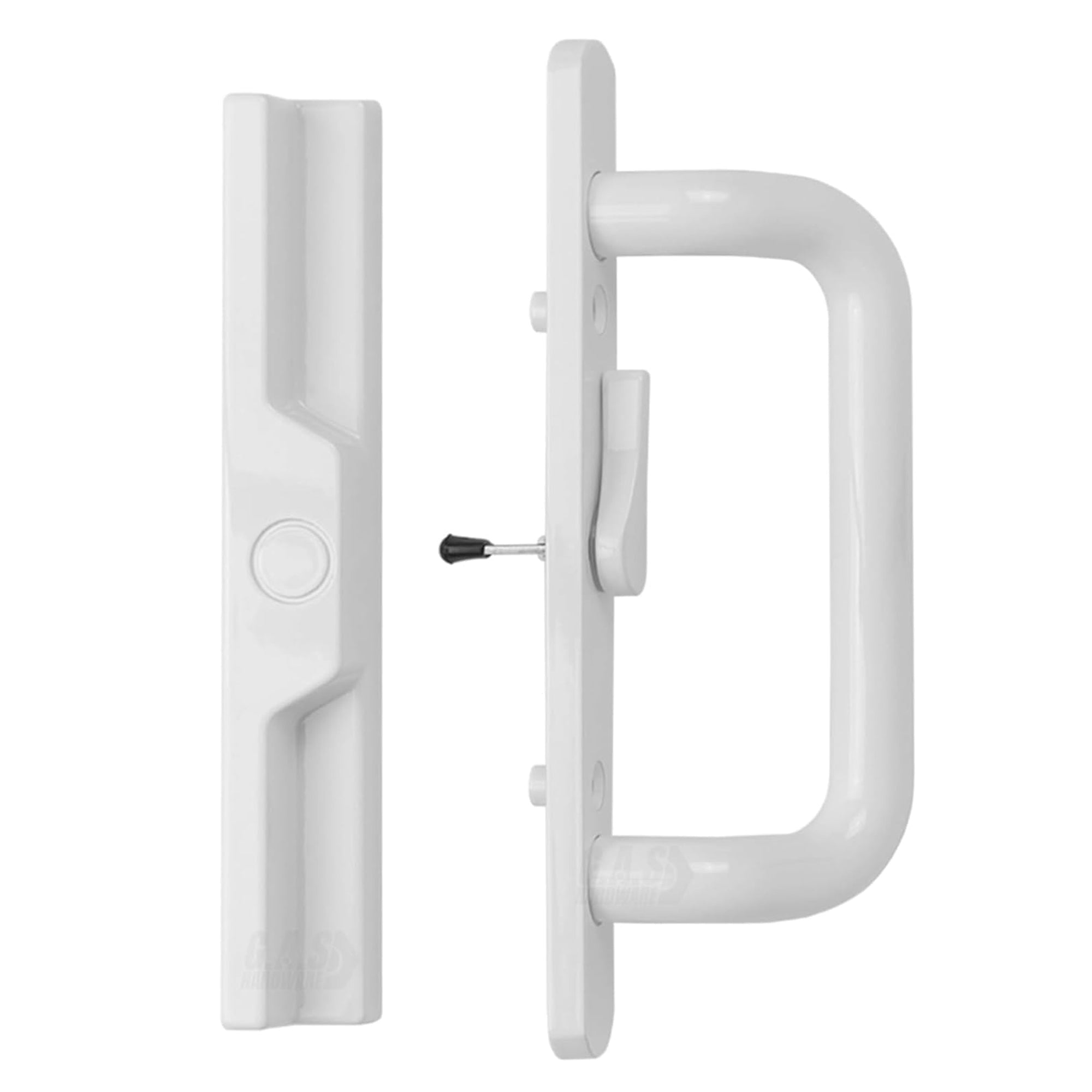 (DH-204-C-W) Windor Handle for Sliding Door - Center Latch, White - Garage and Sliding Door Hardware