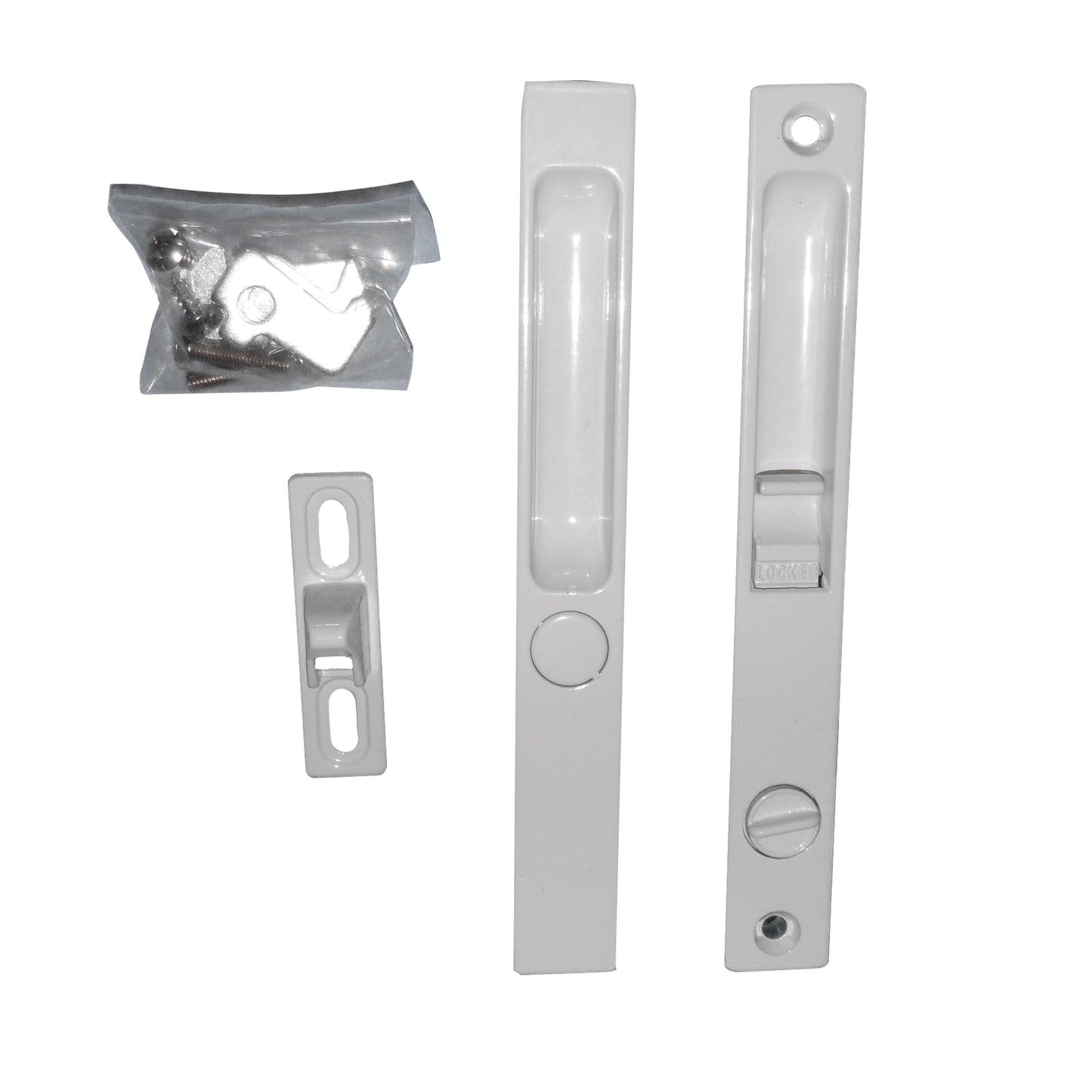 (DL-503) Pan-Am Flush Mount Lock Set for Sliding Doors, 6-5/8" Hole Space - Garage and Sliding Door Hardware