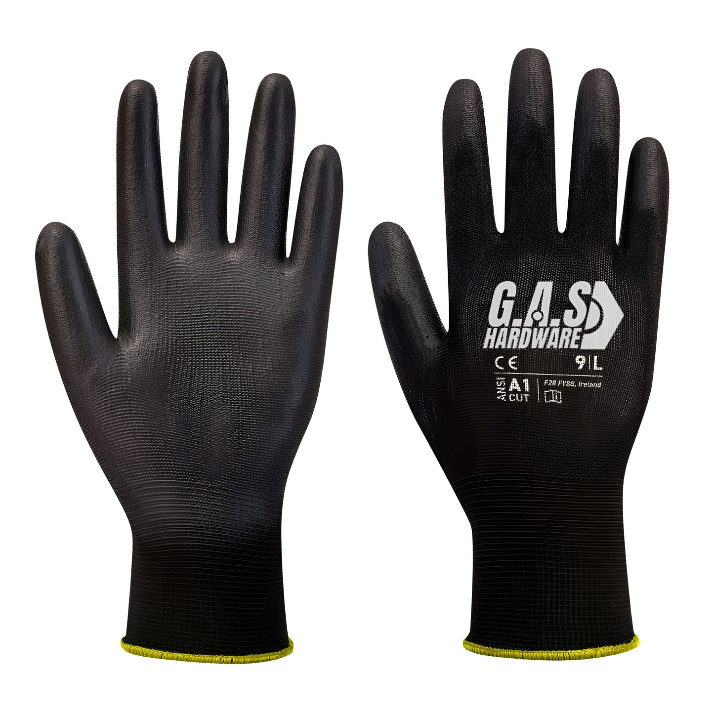 10-Pair Nitrile Work Gloves – Lightweight, Abrasion-Resistant, Cut-Proof, Non-Slip Grip, Multipurpose for Construction, Gardening, DIY - Garage and Sliding Door Hardware