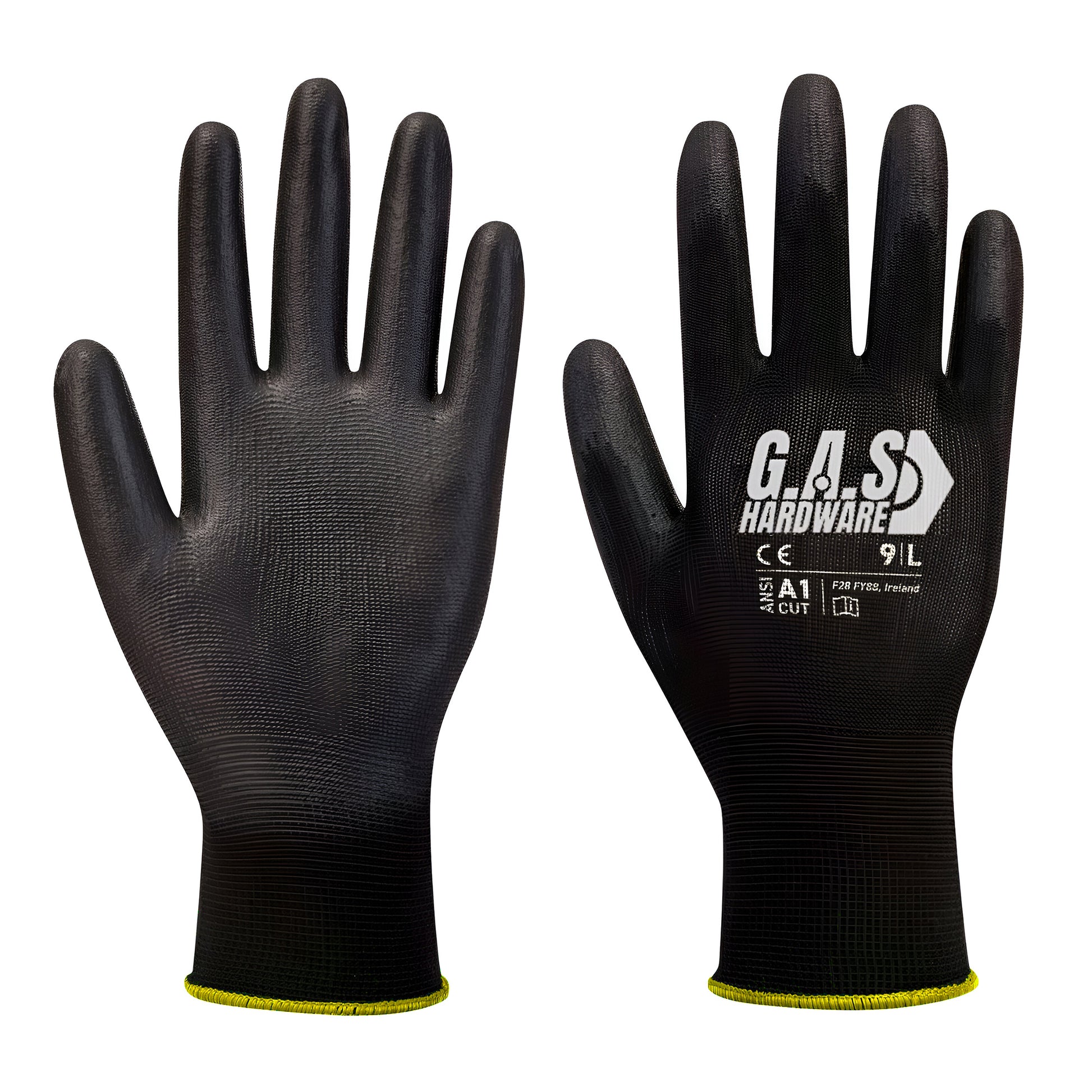 10-Pair Nitrile Work Gloves – Lightweight, Abrasion-Resistant, Cut-Proof, Non-Slip Grip, Multipurpose for Construction, Gardening, DIY - Garage and Sliding Door Hardware