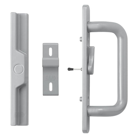 (DH-204-C-S) Windor Handle for Sliding Door, 3-15/16" Hole Space - Center Latch, Grey