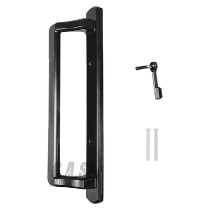 PGT 10" Black Sliding Door Handle Set w/ 3-7/8" Hole Spacing- DH-530-BLACK