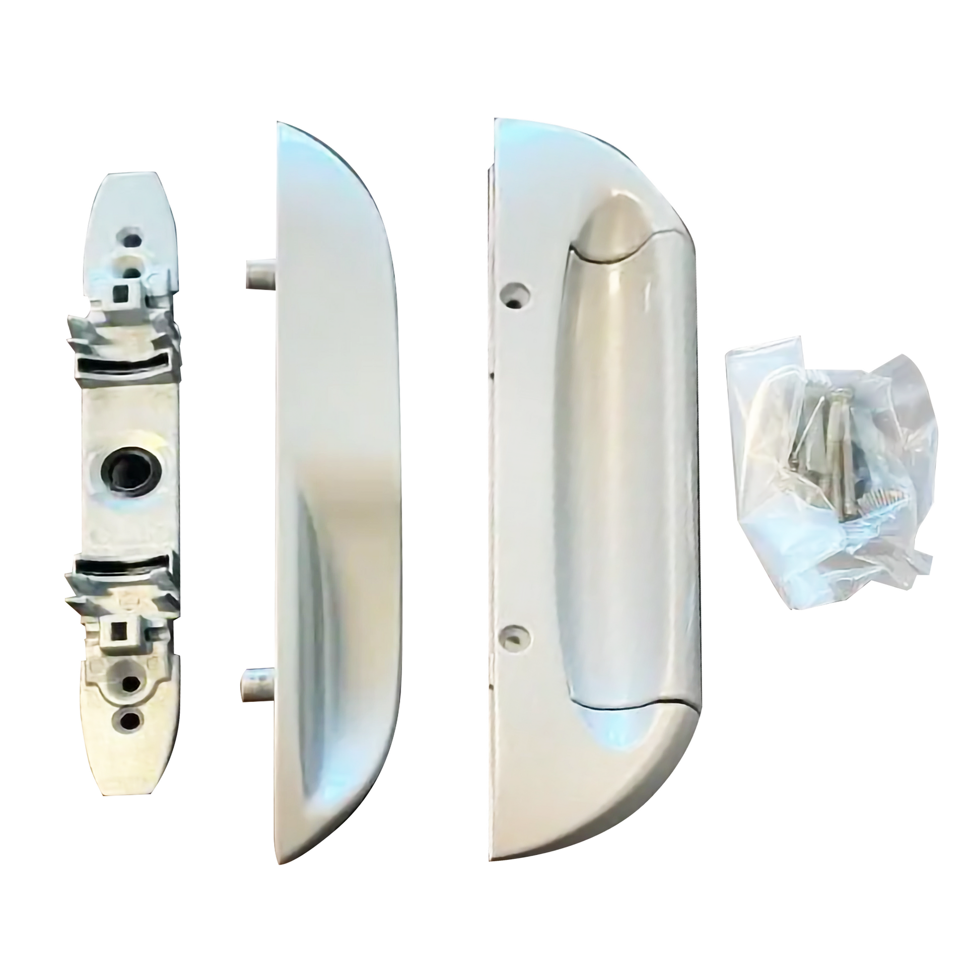 (DH-595-W) Interlock Intuition Sliding Door Handle Kit, White - Garage and Sliding Door Hardware
