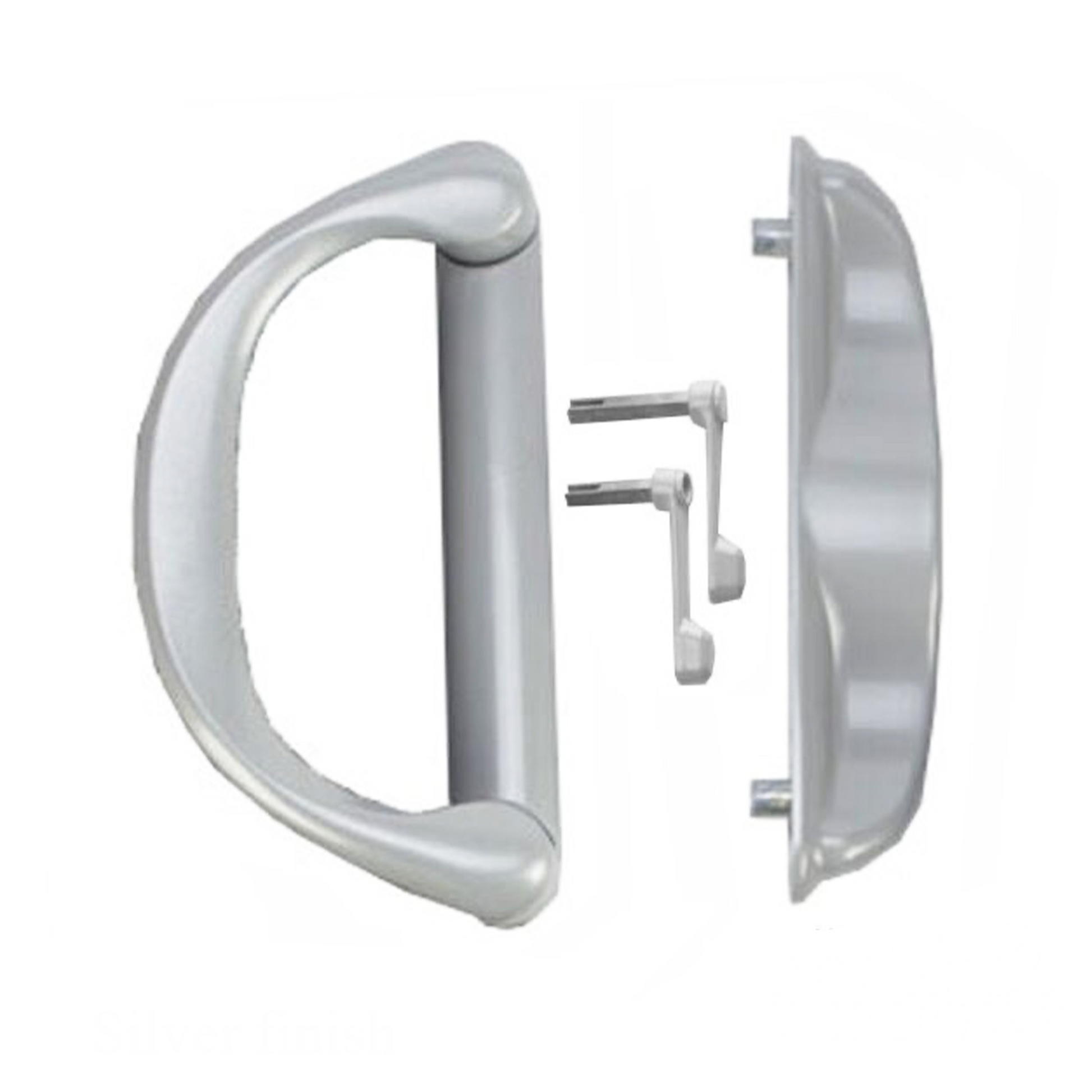 Involute Sliding Patio Door Handle Set, 4-15/16" Hole Spacing (DH-473) - Garage and Sliding Door Hardware