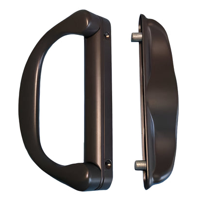 Involute Sliding Patio Door Handle Set, Fits 4-15/16" Hole Spacing - Garage and Sliding Door Hardware