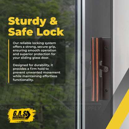 (DH-250) Rusco Handle Set for Sliding Doors, 4-15/16" Hole Space - Garage and Sliding Door Hardware