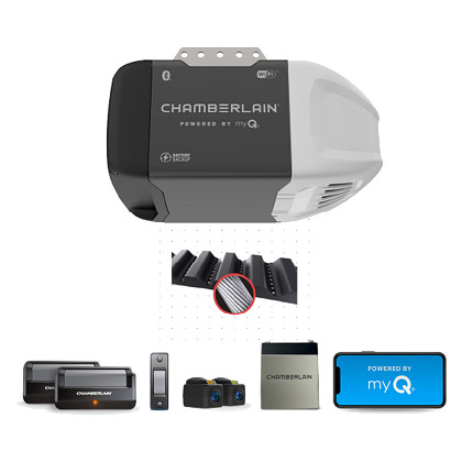 Chamberlain B2211T 1/2HP ULTRA-QUIET WI-FI GARAGE DOOR OPENER WITH BATTERY BACKUP