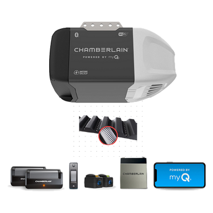 Chamberlain B2211T 1/2HP ULTRA-QUIET WI-FI GARAGE DOOR OPENER WITH BATTERY BACKUP