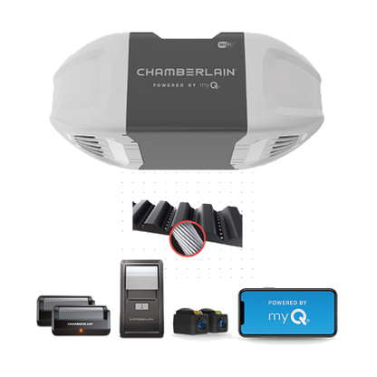 Chamberlain B2401 Quiet Wi-Fi® 1/2 HP Garage Door Opener with Wireless Keypad Opener - Garage and Sliding Door Hardware