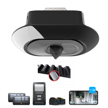 Chamberlain  B4643ST Secure View™ Camera Ultra-Quiet Wi-Fi 3/4 HP Garage Door Opener - Garage and Sliding Door Hardware