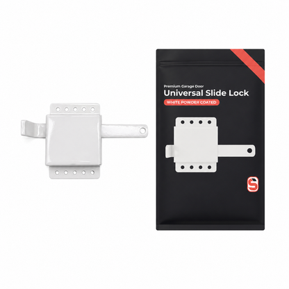 White Series Garage Door Adjustable Slide Lock