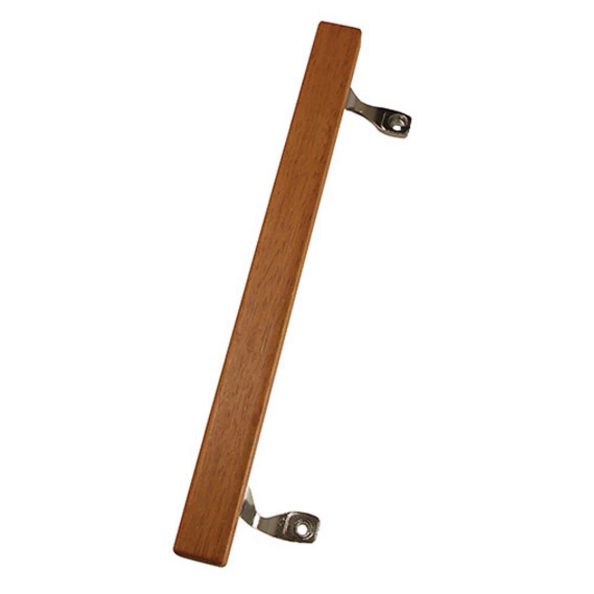 (DH-17542) Wood Door Handle w/ Chrome Bracket 2 Screws Included, 9-5/8" Hole Space - Garage and Sliding Door Hardware