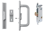 Sliding Glass Door 8.5" Handle Set Replacement Mortise Lock 45° Non-keyed Door Handles, Fits 3-15/16” Screw Hole Spacing