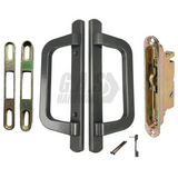 Original PGT Sliding Door Handle Bundle Kit with Mortise Lock, Keepers, and Screws for Patio Glass Door Repair Complete Handle Set 3-15/16" Hole Spacing
