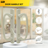 8.5" Legacy Sliding Patio Glass Door Offset Handle Set - Sash Controls 2265 WITH Mortise Lock 45° for Replacement Fits 3-15/16” Screw Hole Spacing and 1-1/4" to 2-1/4" Door Thickness