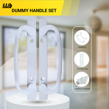 8.5" Legacy Sliding Patio Glass Door Dummy Handle Replacement Set | Sash Controls 2265 Handle Dummy Set | No Mortise, Fits 3-15/16" Screw Holes and 1-1/4" to 2-1/4" Door Thickness - No Latch - Garage and Sliding Door Hardware