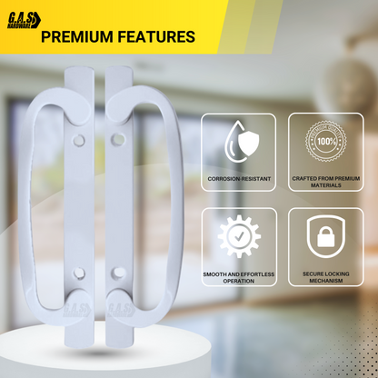 8.5" Legacy Sliding Patio Glass Door Dummy Handle Replacement Set | Sash Controls 2265 Handle Dummy Set | No Mortise, Fits 3-15/16" Screw Holes and 1-1/4" to 2-1/4" Door Thickness - No Latch - Garage and Sliding Door Hardware