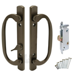 8.5" Legacy Sliding Patio Glass Door Offset Handle Set - Sash Controls 2265 WITH Mortise Lock 45° for Replacement Fits 3-15/16” Screw Hole Spacing and 1-1/4" to 2-1/4" Door Thickness