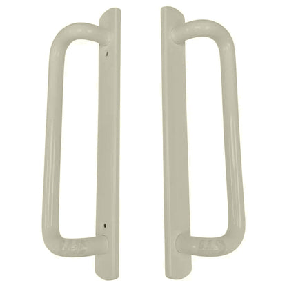 PGT 5400 White Sliding Glass Door Handle Set Replacement with 7-15/16 Hole Spacing - 12.5" Faceplate Interior and Exterior Door Handles - Fix and Repair Door Hardware - Garage and Sliding Door Hardware