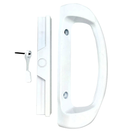 7-5/8" Omega Sliding Patio Glass Door Handle Set with 3-15/16" Hole Spacing - Garage and Sliding Door Hardware