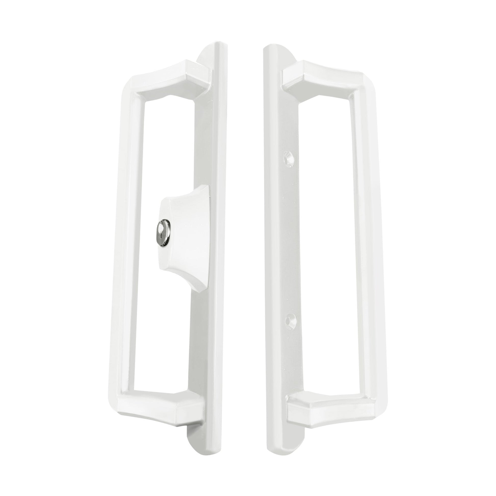 PGT Interior and Exterior Sliding Door Handle (Black or White) WITH LOCK AND KEY - Special Order Only - Garage and Sliding Door Hardware