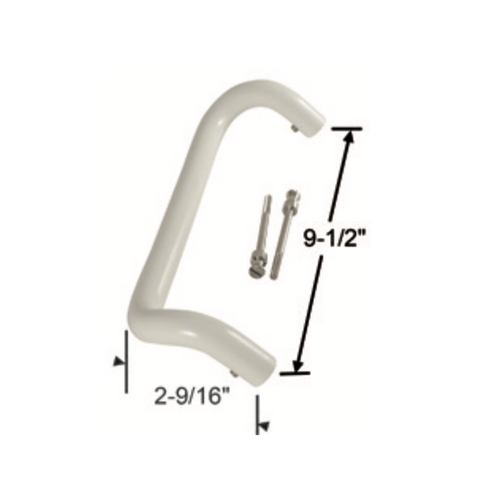 White TM Product Sliding Patio Glass Door Handle, Tubular Handle Pull