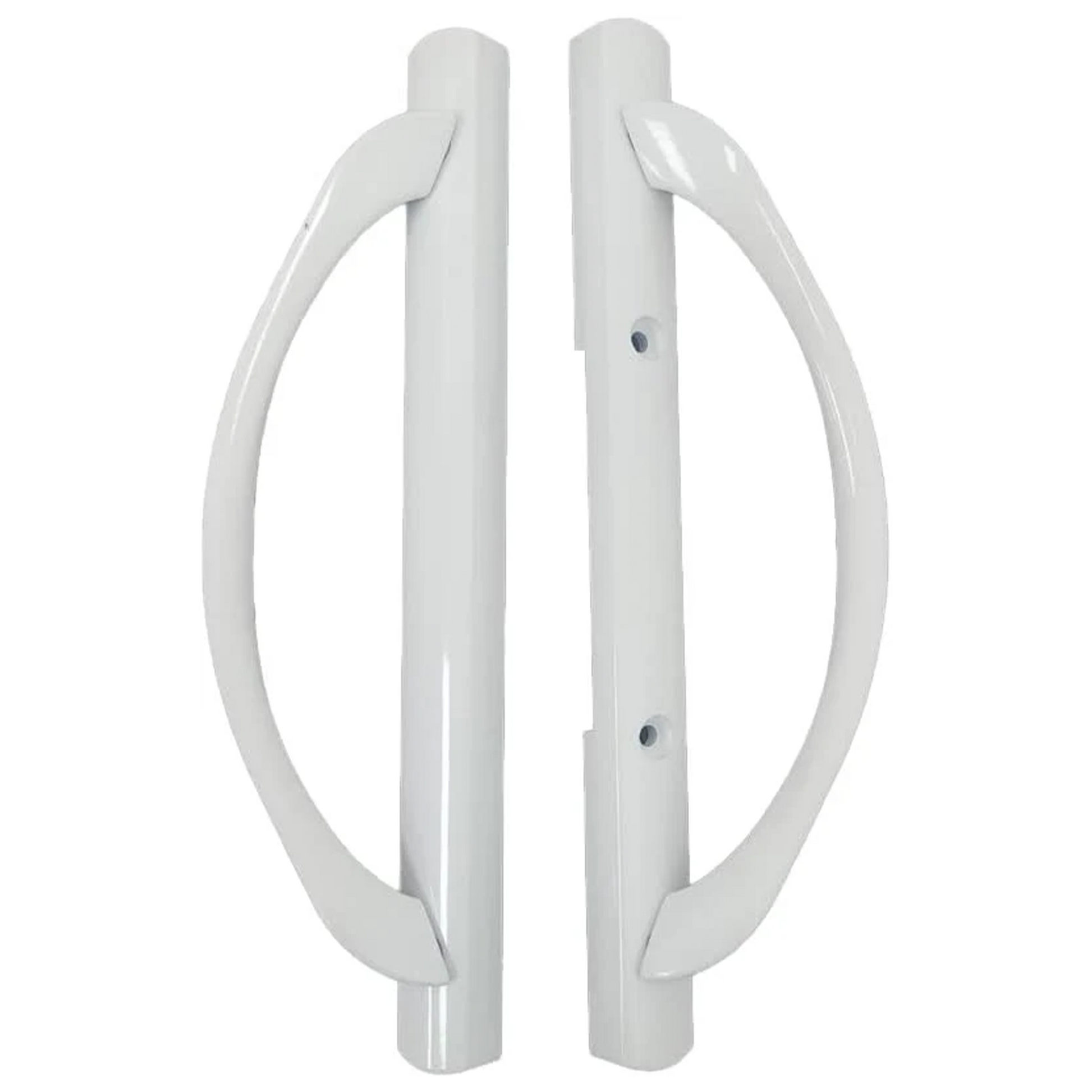 (DH-588-W) Amesbury Truth Handle Set For Doors, 3-15/16" Hole Space- White - Garage and Sliding Door Hardware