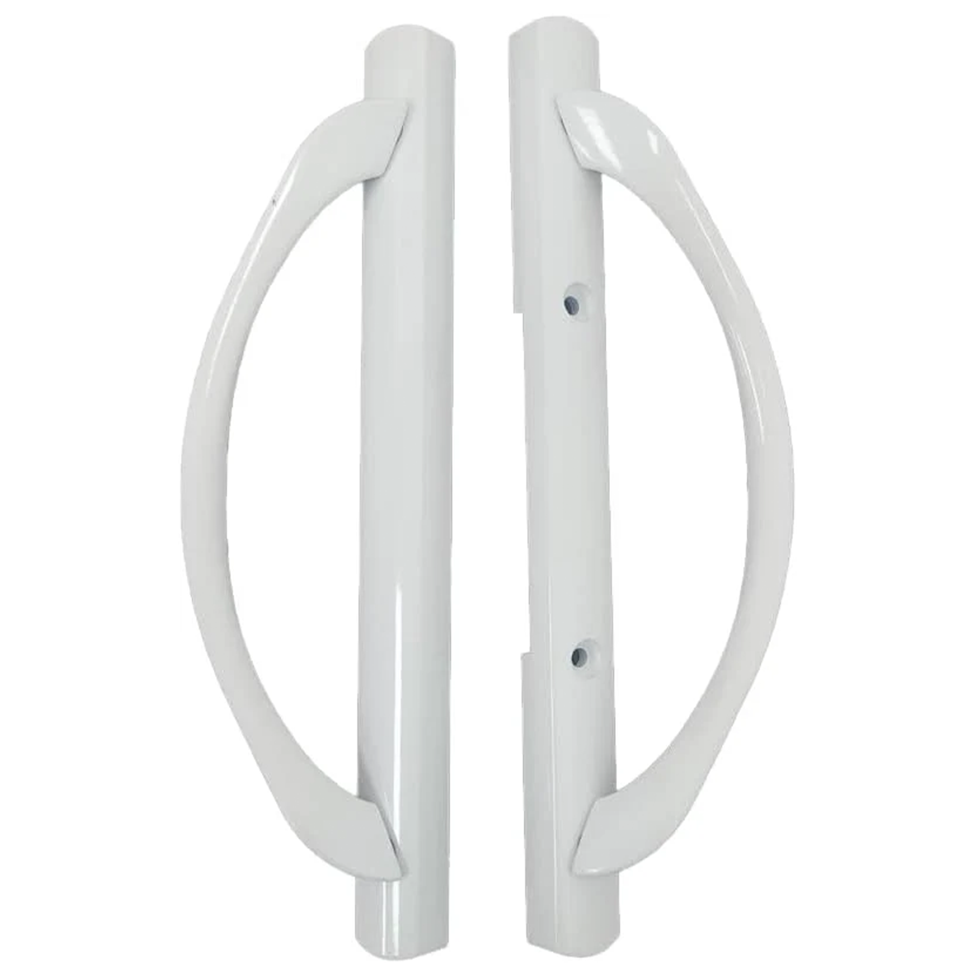 (DH-588-W) Amesbury Truth Handle Set For Doors, 3-15/16" Hole Space- White - Garage and Sliding Door Hardware