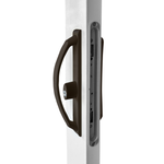 11" Sliding Patio Door Handle White w/ Keyed Lock - 3-15/16" Hole Spacing- DH-741-WHITE-WITH-KEY - Garage and Sliding Door Hardware