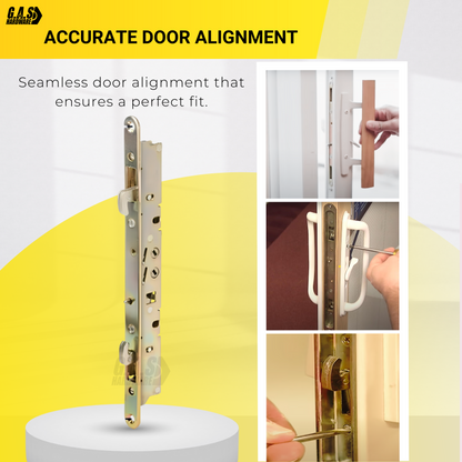 11-3/4" Amesbury Truth Alloy Steel Mortise Lock With Face Plate for Sliding Patio Glass Doors - Garage and Sliding Door Hardware