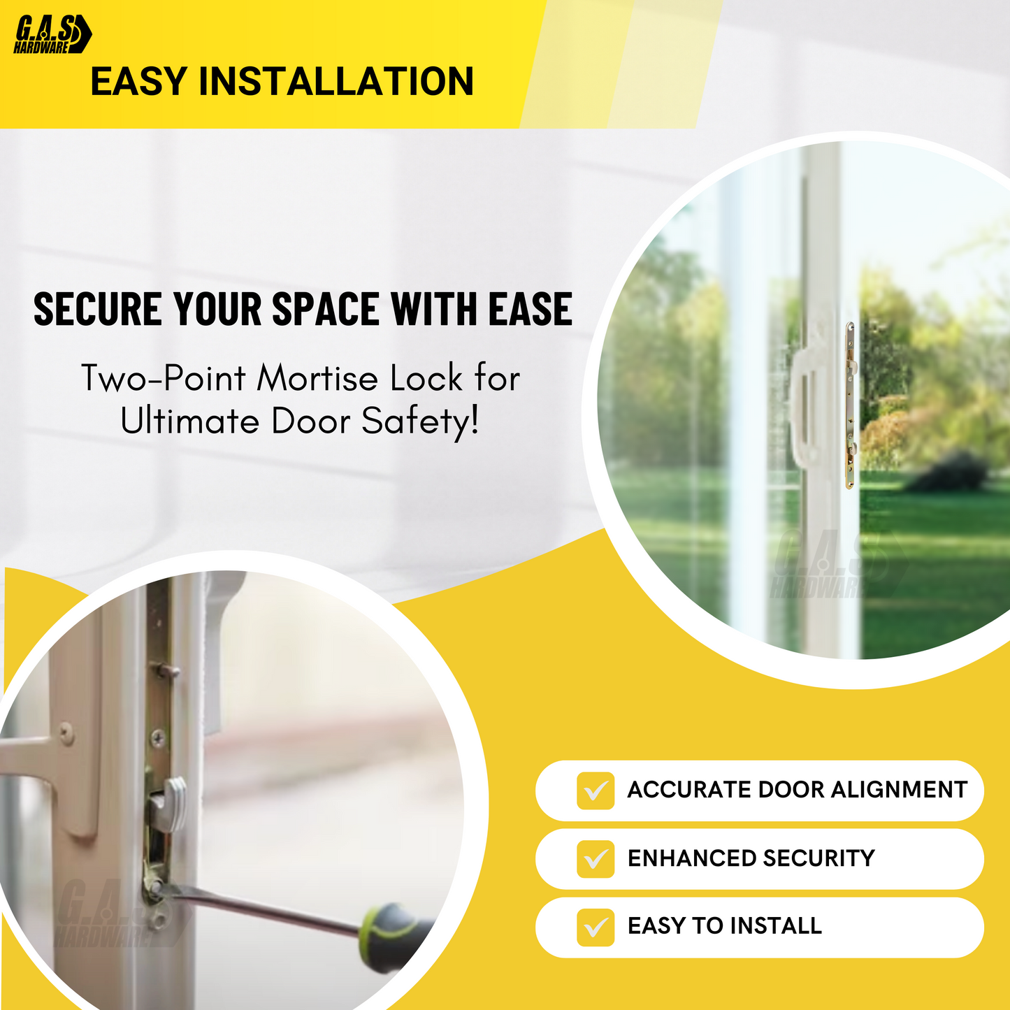 11-3/4" Amesbury Truth Alloy Steel Mortise Lock With Face Plate for Sliding Patio Glass Doors - Garage and Sliding Door Hardware