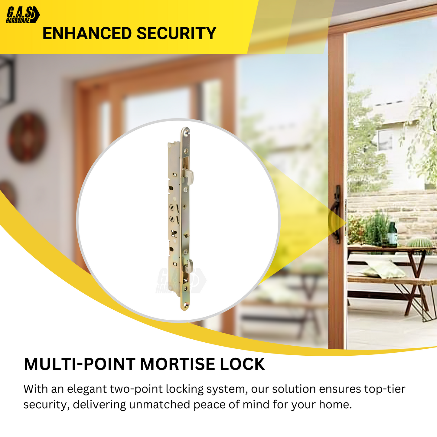 11-3/4" Amesbury Truth Alloy Steel Mortise Lock With Face Plate for Sliding Patio Glass Doors - Garage and Sliding Door Hardware