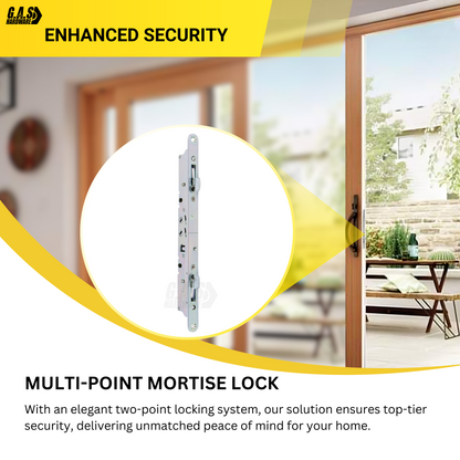 Amesbury Truth Multi-Point 11-3/4" Mortise Lock With Face Plate 10-7/8" for Sliding Patio Glass Door - Garage and Sliding Door Hardware