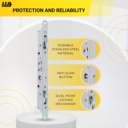 Amesbury Truth Multi-Point 11-3/4" Mortise Lock With Face Plate 10-7/8" for Sliding Patio Glass Door - Garage and Sliding Door Hardware