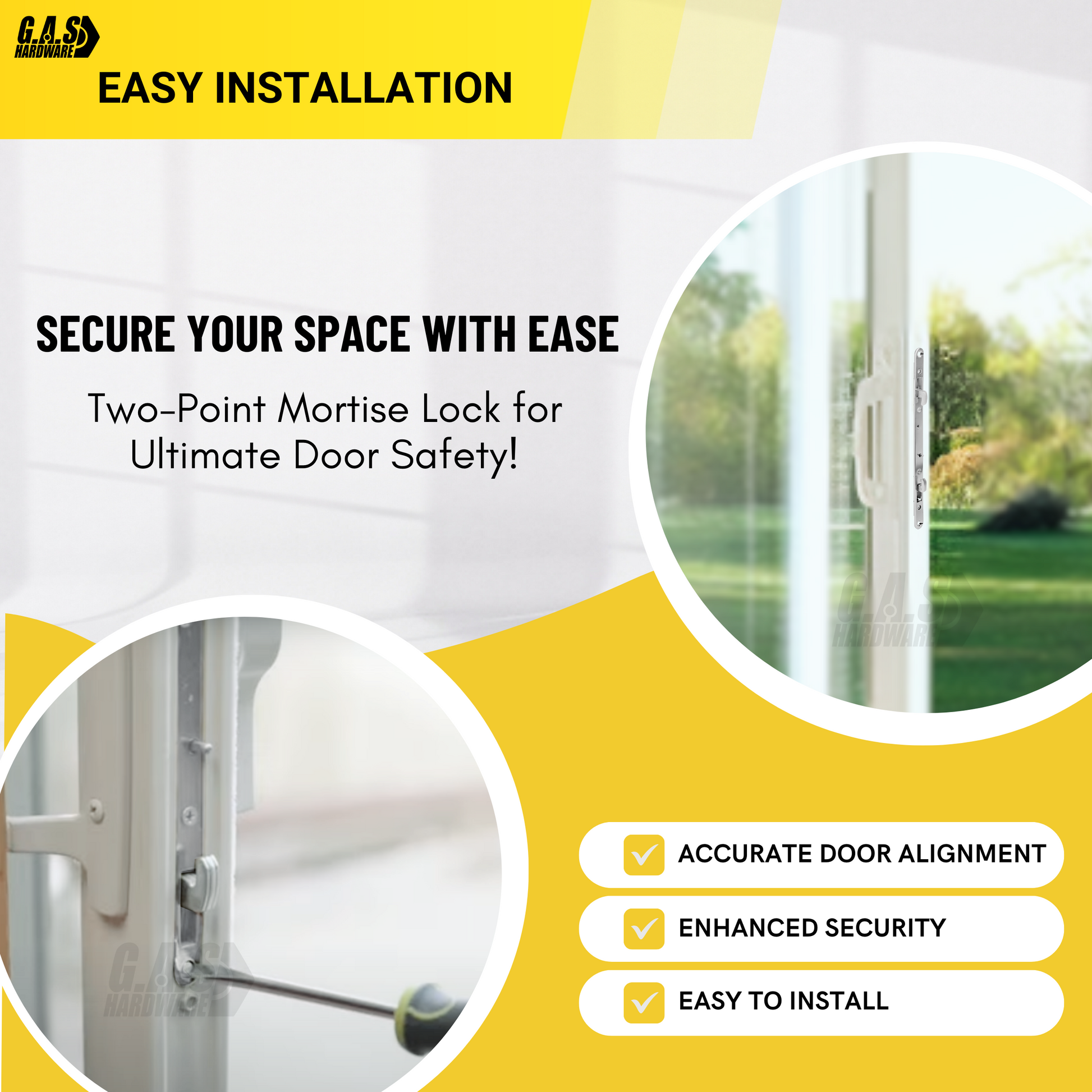 Amesbury Truth Multi-Point 11-3/4" Mortise Lock With Face Plate 10-7/8" for Sliding Patio Glass Door - Garage and Sliding Door Hardware