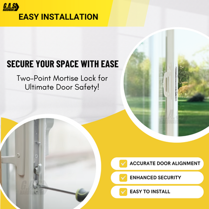 Amesbury Truth Multi-Point 11-3/4" Mortise Lock With Face Plate 10-7/8" for Sliding Patio Glass Door - Garage and Sliding Door Hardware