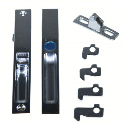 (DL-501) Flush Mount Single Lock Set for Sliding Doors, 6-5/8" Hole Space - Garage and Sliding Door Hardware