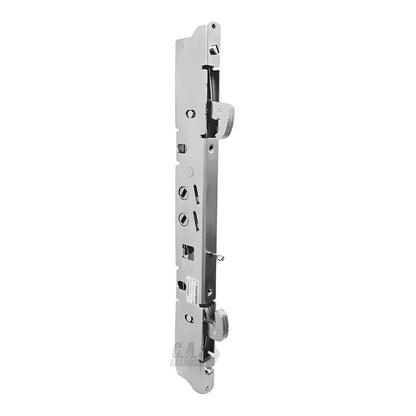 Stainless Steel Amesbury Truth Dual Point 9-15/16" Mortise Lock (No FacePlate) with Anti-Slam Pin for Sliding Patio Glass Door Locking Mechanism Replacement - Garage and Sliding Door Hardware