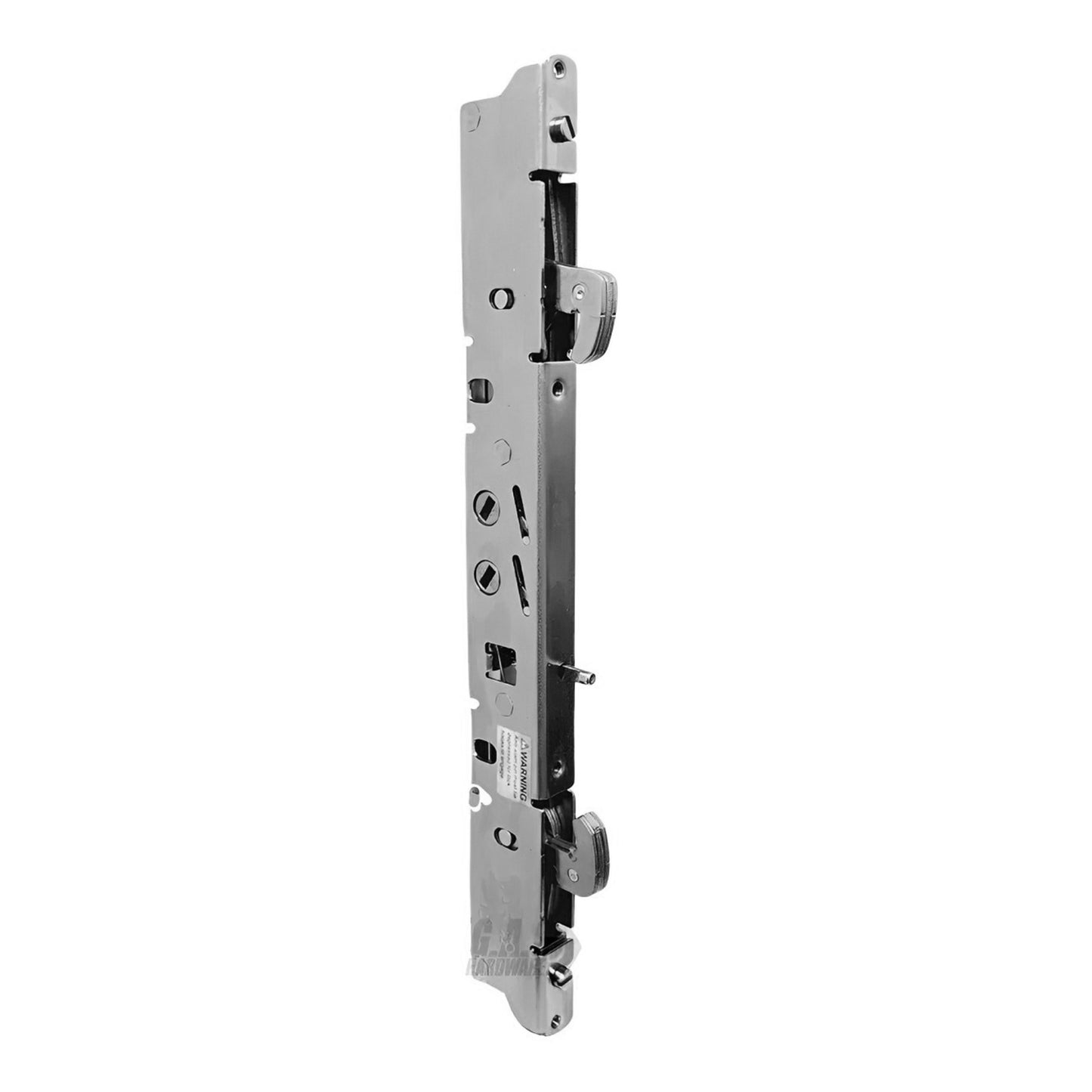 Stainless Steel Amesbury Truth Dual Point 9-15/16" Mortise Lock (No FacePlate) with Anti-Slam Pin for Sliding Patio Glass Door Locking Mechanism Replacement - Garage and Sliding Door Hardware